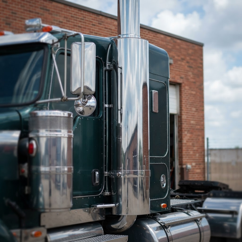 Stainless Exhaust after polishing — mirror finish